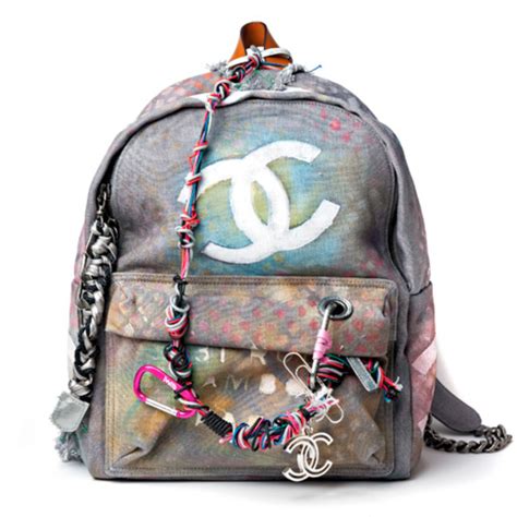 chanel grafiti bag review|Chanel graffiti backpack.